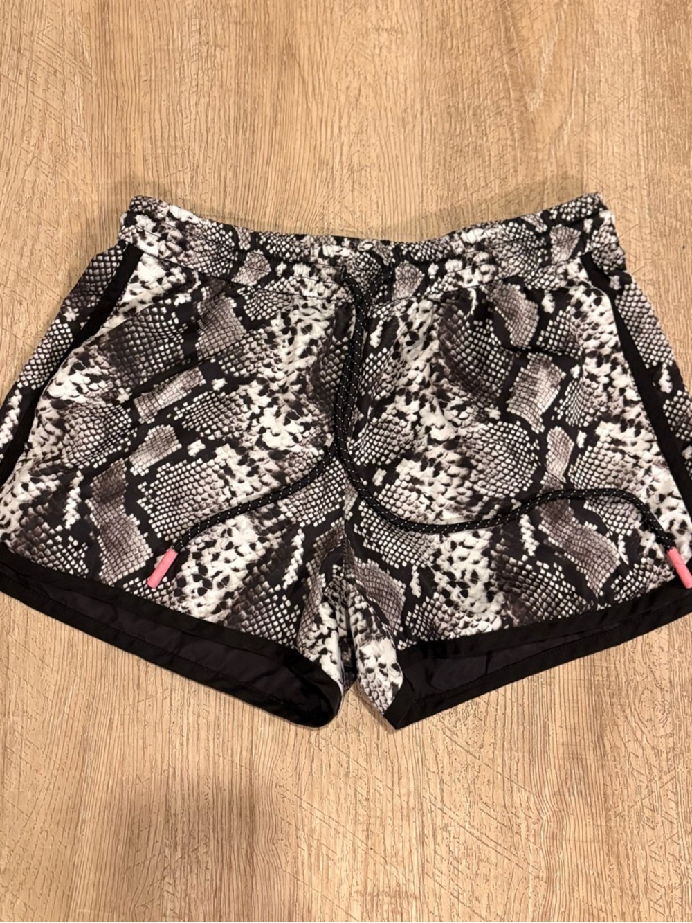 Pam and Gela Snakeskin Drawstring Dolphin shorts -Athletic Shorts Size Small